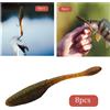 8 pezzi Wiggle Worm Soft Fishing Tackle Esche da pesca per trota salmonata