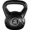 Yaheetech Kettlebell da 20 kg per Sport Fitness Palestra in HDPE e Cemento con Maniglia Ergonomica Antiscivolo Attrezzo Sportivo da Costruzione Muscolare e Allenamento di Forza Nero