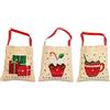 Vervaco Kit Punto Croce Contato SET DI 3 ATMOSFERE NATALIZIE Sacchetti Bomboniere Da Ricamare Punto Croce ca. 9 x 9 cm Set Fai Da Te Creativo Adulti Ricamo Casa Decorazioni Per Lavoretti Creativi