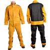 Pantaloni da giacca per saldatura in pelle, tute da saldatore resistenti al