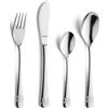 Amefa 431000G006A40 - Set di Posate per Bambini in Acciaio Inox 18/10 Lucido, Motivo Orsetto, Confezione da 4 Pezzi