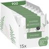LILLYDOO Salviettine naturali LILLYDOO, 900 pz, delicate sulla pelle | Tessuto 100% senza plastica, zero profumi: la scelta naturale per la cura quotidiana del tuo bambino.