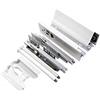 GTV - Sistema di Cassetti Modern Box, Set Guide Scorrevoli per Cassetti, Set di Cassetti, Portata fino a 40 kg, Sincronizzazione del Percorso Delle Guide, L=350mm H=146 mm, Bianco