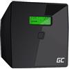 Green Cell Gruppo di continuità UPS Potenza 1000-1999VA (700W) 230V Alimentatore protezione da sovratensioni line interactive AVR Onda sinusoidale pura USB/RJ45 2X Schuko 2X IEC Uscite con Display LCD