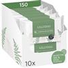LILLYDOO Salviettine naturali LILLYDOO, 150 pz, delicate sulla pelle | Tessuto 100% senza plastica, zero profumi: la scelta delicata per la cura quotidiana del tuo bambino.