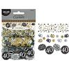 Amscan 360186 - Coriandoli per quarantesimo compleanno, 34 g, colore: oro