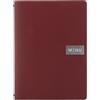 SECURIT - Porta Menu Royal Linea Leather - Per Caffè, Ristoranti, Bar - Ecopelle 100% Riciclata - Formato A4-1 Doppio Inserto Incluso - Colore Bordeaux