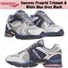 Saucony Progrid Triumph 4 bianco blu grigio nero taglia uomo