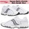 Saucony Matrix Lifestyle bianco argento metallizzato taglia uomo