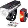 SIGMA AURA 60 LED e INFINITY set di luci per bicicletta | Luce anteriore e posteriore ricaricabile | Set di luci per bicicletta a prova di spruzzi d'acqua