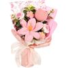 Bouquet di fiori all'uncinetto, bouquet lavorato a maglia fatto a mano,