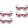 2 Pcs Adoro Gli Occhiali Stenopeici Da Sole Festa Cuore Graziosi