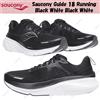 Saucony Guide 18 Running Nero Bianco Nero Bianco Taglia Uomo