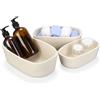 Cozary Cestini Portaoggetti Intrecciato Piccoli, Impilabile Scatola Di Immagazzinaggio In Corda Di Cotone, Organizer,Ecorazione Cestini Stoccaggio Per Bagno Cameretta Salotto Ufficio, 3 Pezzi