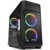 Sharkoon Case V1000 RGB Micro Tower Nero con Illuminazione Multi