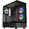 iTek Case PC Tower 42B Nero con Finestra in Vetro Temperato e Illuminazione RGB