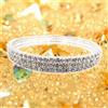 Bracciale alla caviglia da tennis stretch con strass cristallo lucido Bracciale