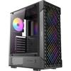 Antec Case VX-320 ARGB Midi-Tower Nero con Pannello in Vetro Temperato