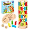 Giochi Montessori per Bambini, Gioco Di Società 3 4 5 6 Anni, 48 Blocchi Di Legn