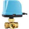 SWAWIS Elettrovalvola Motorizzata 3 Vie DN15 1/2 Pollici 230V Valvola a Sfera Ottone