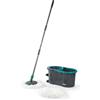 Beldray Anti-Bac Spin & Wring Mop Set - Secchio da 4L con manico per il trasporto, 2 testine mop in microfibra antibatterica, strizzatura a pedale senza uso delle mani, testa rotante a 360°