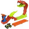 Mattel Playset Attacco del Serpente con veicolo 1:64 HOT WHEELS MONSTER TRUCKS