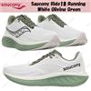Saucony Ride18 Running bianco verde oliva taglia uomo
