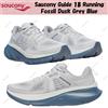 Saucony Guide 18 Running Fossil grigio crepuscolare blu taglia uomo