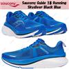 Saucony Guide 18 Running Skydiver Nero Blu Taglia Uomo