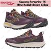 Saucony Peregrine 15 Wine Kodiak marrone giallo taglia uomo