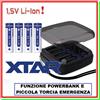XTAR 4 batterie litio aa 1,5v ricaricabili pile stilo 3300mWh + caricabatterie XTAR