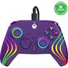 PDP Xbox Controller con cavo Afterglow Wave Viola, Cablata, Viola