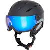 Tecnopro Pulse HS-016 Visor Photochromic - Casco da sci, da uomo, nero/cromato, S/M