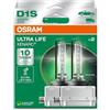 OSRAM XENARC® ULTRA LIFE, D1S, lampade per fari allo xeno, scatola pieghevole sospesa (2 lampade)