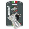 Trudi Peluche portachiavi, idea regalo, gadget turistico food Made in Italy | taglia XXS | Italian icons (Moka caffè, 7x14x4,5 cm)