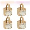 4 Pcs Cestino Portaoggetti Cesto Di Fiori Intrecciati Mini Basket Flower