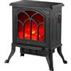 ARDES - AR354 Camino Elettrico Ceramico Effetto Legna Ardente CAMINO' JR, Caminetto Elettrico Fiamma Regolabile e Termostato, Stufa Finto Camino Elettrica, Stufa Elettrica Effetto Camino Classico Nero
