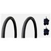 COPERTONI NERO 26 X 1.1/2 X 1.5/8 BALLON BICICLETTA R OLD + CAMERE D'ARIA 44 584