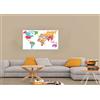 Homemania map70x100-119 Quadro Mondo, Disegno Cornice, Multicolore in Poliestere, Legno, 100 x 3 x 70 cm