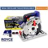 Royce Sega Circolare con Doppia Batteria 21V 4.0AH Taglio Regolabile Lama da 165mm.