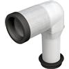 Bonomini Curva tecnica in PP per vaso traslato con scarico a pavimento da 6 cm a 15 cm