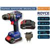 Royce Trapano Avvitatore con Doppia Batteria al Litio da 21V-2AH Motore Digitale 60Nm