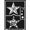 Kreul 74855 - Stencil a forma di stelle di Natale, formato A5, flessibile, autoadesivo e riutilizzabile, per personalizzazioni