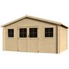 BricoShop24 Casetta in Legno da Giardino 28mm 5x4 per Attrezzi Doppia Porta Finestre