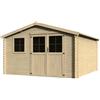 BricoShop24 Casetta in Legno da Giardino 4x4 per Attrezzi Doppia Porta Block-House