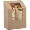 Colpac Compostable Kraft Tuck-Top Wrap Pack con finestra in PLA (confezione da 500)