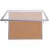 Bi-Office Mastervision Bacheca Per Esterni In Alluminio Con Cerniere Lato Superiore, Vetrina in Sughero, Resistente alle Intemperie, 6xA4