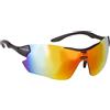 M-WAVE Sun Glasses, Black, Dark Anti-Reflect Lens, with Spare Lens in Clear, Orange And Iridium, Box
