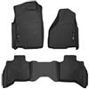 Husky Liners - X-act Contour Tappetini | Adatto 2010-2023 Dodge Ram 1500 (19-23 Classic Body) Quad Cab | Anteriore e 2a fila, 3 pz. | Nero - 53628