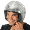 Chaks - casco a palla da discoteca per adulti, argento, cappello, copricapo per festival, carnevale, abbigliamento quotidiano